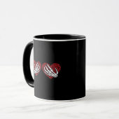 Mug Red Heart Skeleton Mains Classique (Devant gauche)
