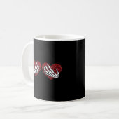 Mug Red Heart Skeleton Mains Classique (Devant gauche)