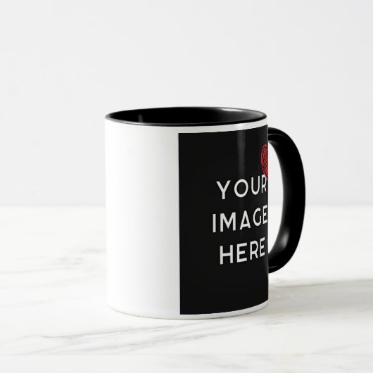 Mug Red heart with personalize image (Devant droit)