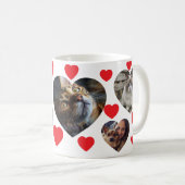 Mug Red Hearts & Photos personnalisables pour les amou (Devant droit)