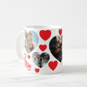 Mug Red Hearts & Photos personnalisables pour les amou (Devant gauche)