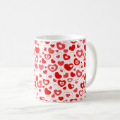 Mug Red Hearts Saint-Valentin (Devant droit)