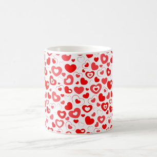 Mug Red Hearts Saint-Valentin