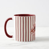 Mug Red Hearts Stripes XOXO Kiss Lips (Gauche)