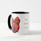 Mug Red Holiday Ornament with Bow (Devant gauche)