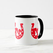Mug Red Horseshoe Girl and Horse (Devant droit)