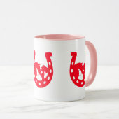 Mug Red Horseshoe Girl and Horse (Devant droit)