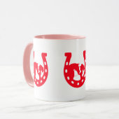 Mug Red Horseshoe Girl and Horse (Devant gauche)