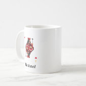 Mug Red Jack of Hearts Poker Card Nom du joueur de jeu (Devant gauche)