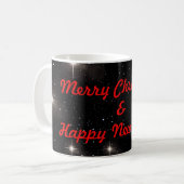 Mug Red Joyeux Noël & Bonne Année Sur Les Étoiles (Devant gauche)