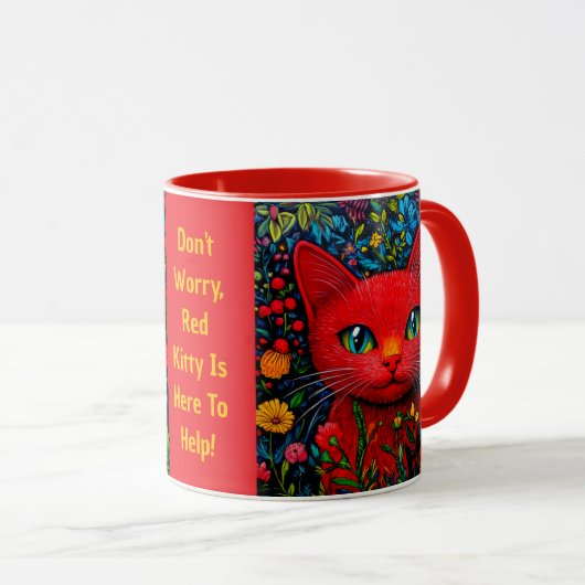 Mug Red Kitty (Devant droit)