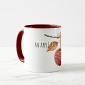 Mug Red Knitted Apple A Day (Devant gauche)
