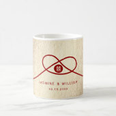Mug Red Knot Union Double Bonheur Mariage chinois (Centre)