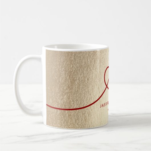 Mug Red Knot Union Double Bonheur Mariage chinois (Gauche)
