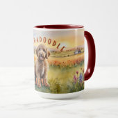 Mug Red Labradoodle, Agritourisme sur mesure Sunrise (Devant droit)