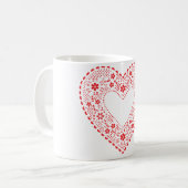 Mug Red Lace Heart (Devant gauche)