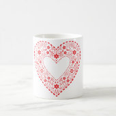 Mug Red Lace Heart (Centre)