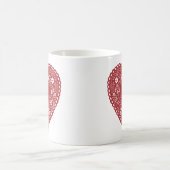 Mug Red Lace Heart (Centre)