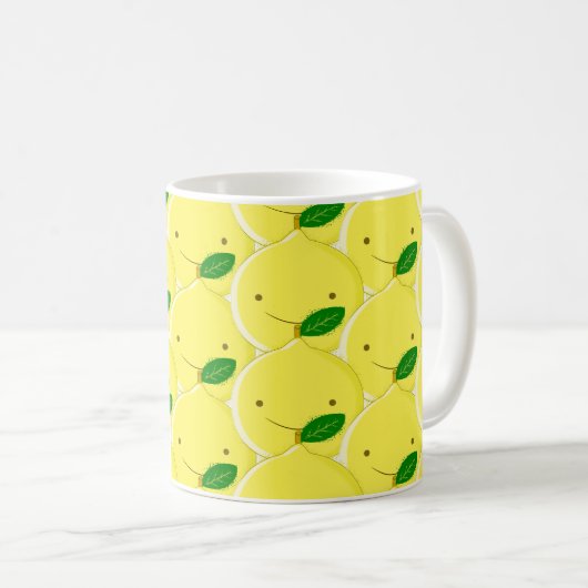 Mug Red Lemon Pattern (Devant droit)