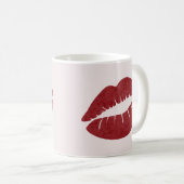 Mug Red Lip Print pour la boue de Saint Valentin (Devant droit)