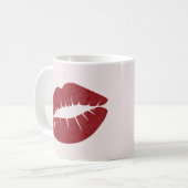 Mug Red Lip Print pour la boue de Saint Valentin (Devant gauche)