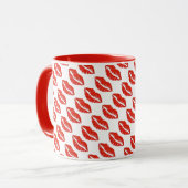 Mug Red Lips Lipstick Kiss Imprimer Amour Saint Valent (Devant gauche)