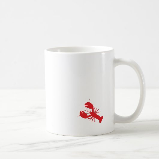 Mug Red Lobster Coastère Moderne Plage Voyage Amusant (Droite)