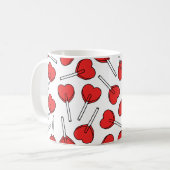 Mug Red Lollipops, Heart Lollipops, Lolly, Your Name (Devant gauche)