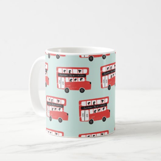 Mug Red London Double Decker Bus sans joint Motif (Devant gauche)