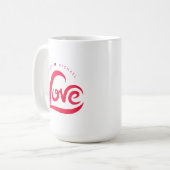 Mug Red Love Heart Valentines Day (Devant gauche)