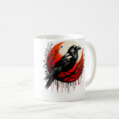 Mug Red Moon Raven Black Crow (Devant droit)