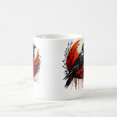 Mug Red Moon Raven Black Crow (Centre)