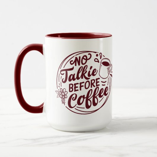 Mug Red No Talkie Avant Café (Gauche)