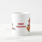 Mug Red Nose Reindeer Art Vintage (Centre)