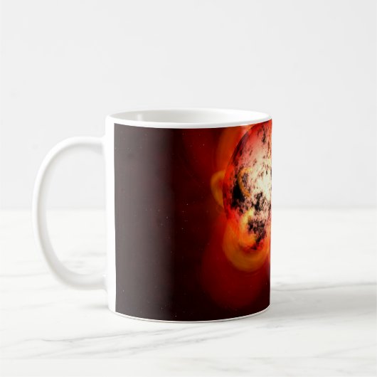 Mug Red Nwarf Star Orbité Par Une Hypothétique Exoplan (Gauche)