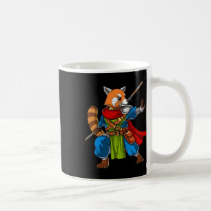 Mug Red Panda Bear Ninja Samurai Warrior Funny Kung Fu