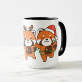 Mug Red Panda Christmas Animals Cute Red Pandas (Devant droit)