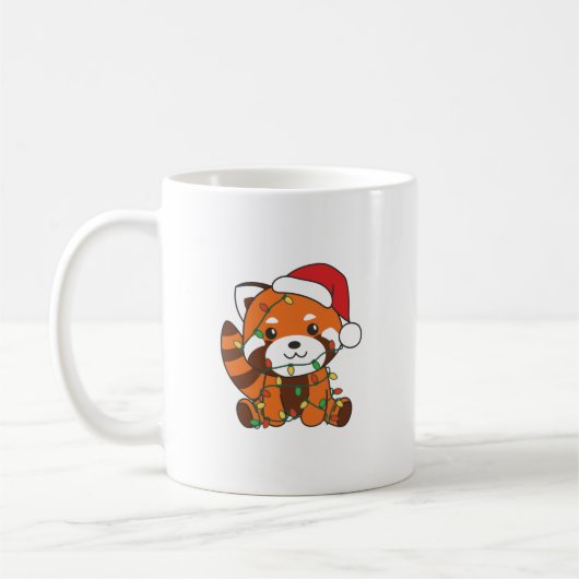 Mug Red Panda Christmas Winter Animals Red Pandas (Gauche)