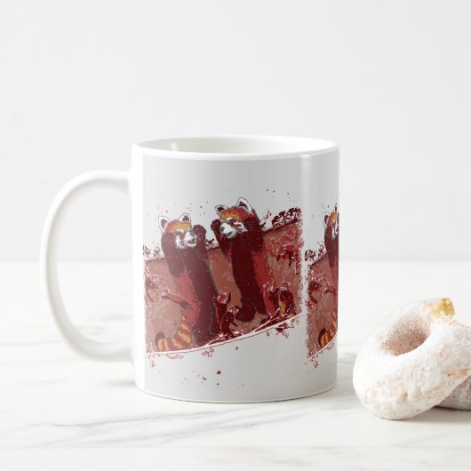 Mug Red Panda Fury (Avec donut)
