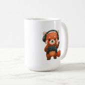 Mug Red Panda Gamer, contrôleur de jeu et casques (Devant droit)