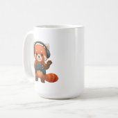 Mug Red Panda Gamer, contrôleur de jeu et casques (Devant gauche)