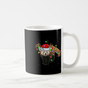 Mug Red Panda Lover Xmas Éclairage Père Noël Red Panda