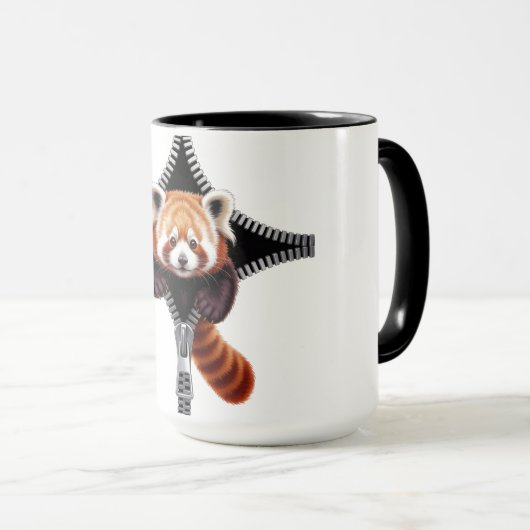Mug Red Panda with zipper (Devant droit)