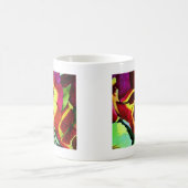 Mug Red pansies watercolor flower original art (Centre)