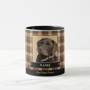 Mug Red Pet Picture style campagnard classique plissé