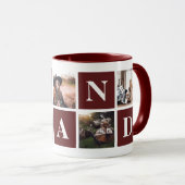 Mug Red Photo Collections personnalisées pour grand-mè (Devant droit)