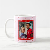 Mug Red Pink Heart 2 Photo Happy Valentine's Day Gift  (Gauche)