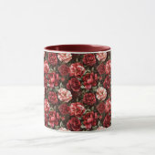 Mug Red Pink Rose Flowers (Centre)