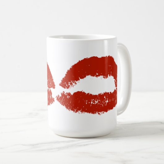 Mug Red Pop Art Lips (Devant droit)