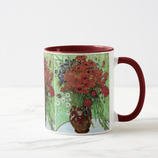 Mug Red Poppies & Daisies (F280)Van Gogh Fine Art (Droite)